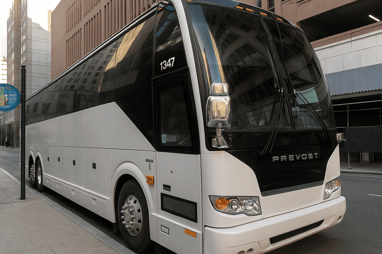 a Whittier Coach Bus Service coach bus