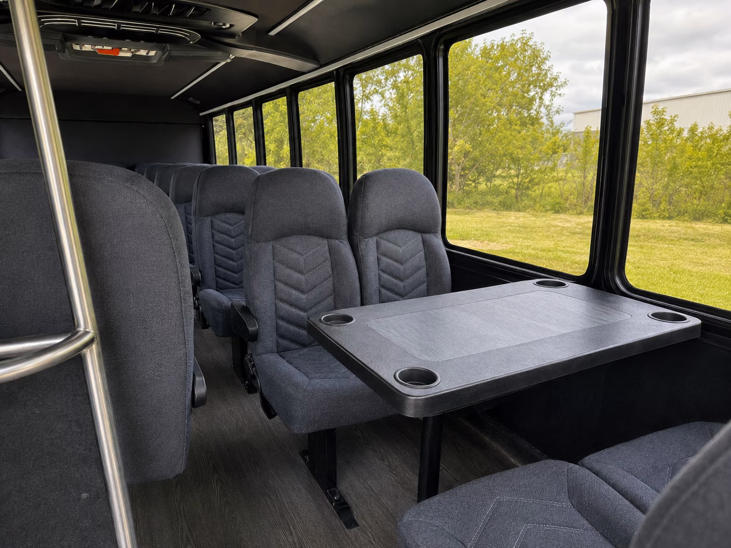 whittier 18 passenger minibus inside
