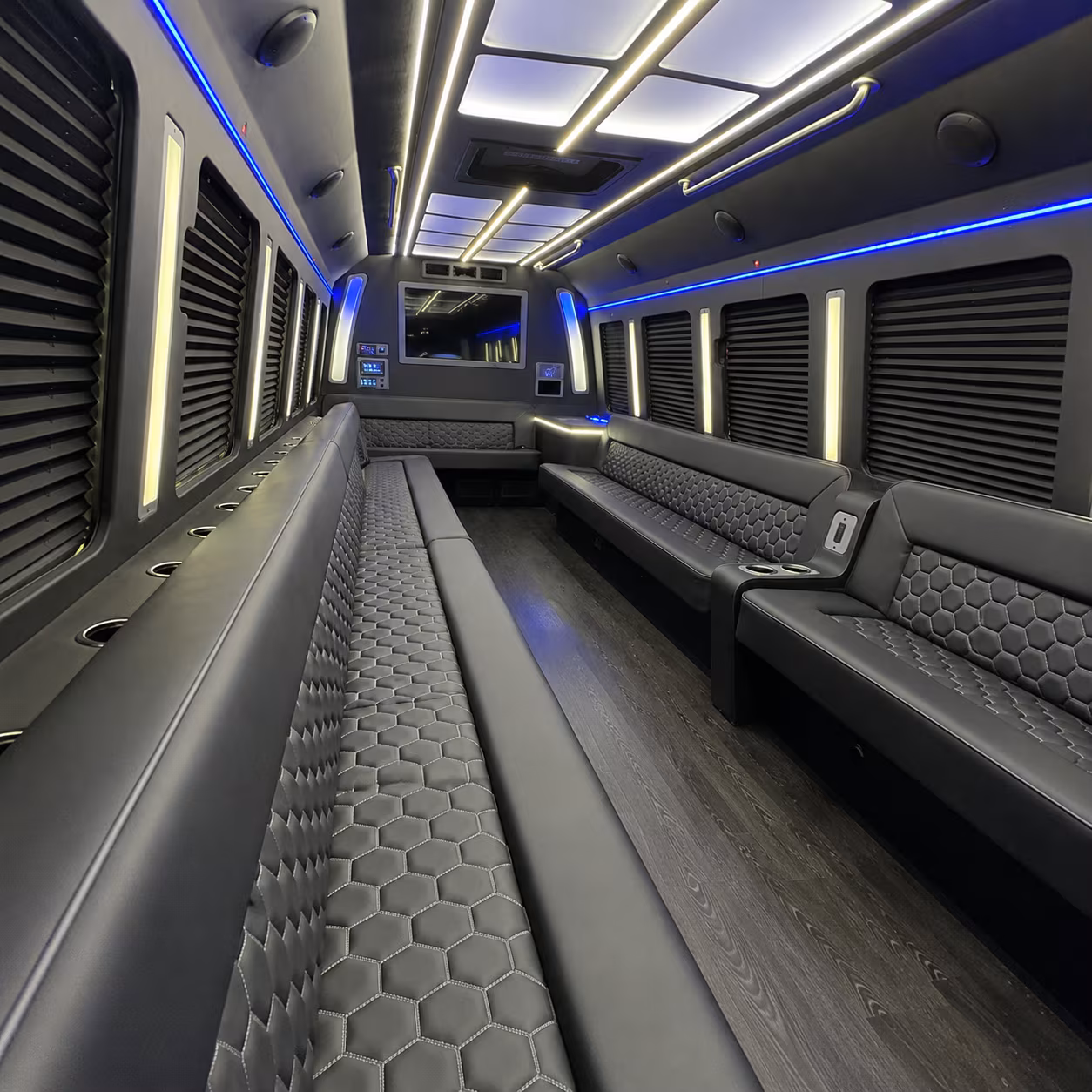 whittier party bus rental interior