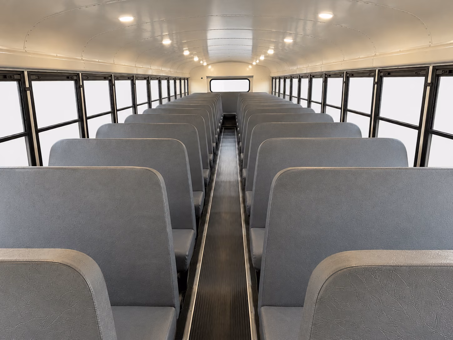 whittier school bus inside